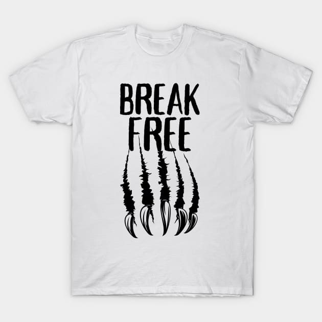 Break Free - claw marks T-Shirt by RIVEofficial